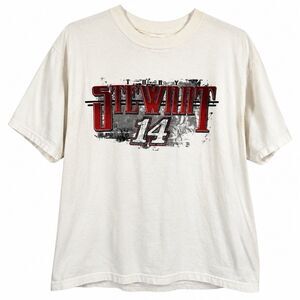 Tony Stewart 14 NASCAR Chase Authentics Mens XL White Racing Graphic T Shirt